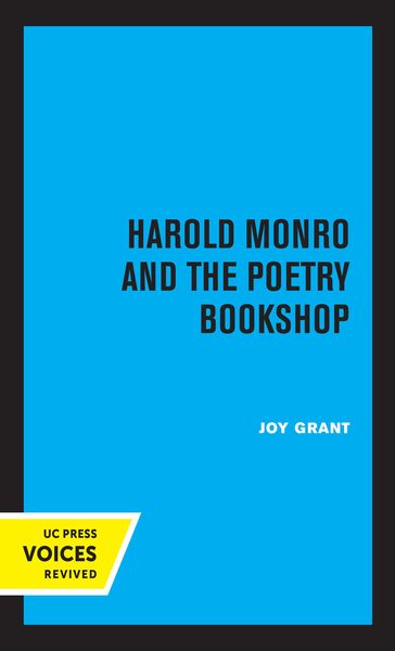 Produktbild: Harold Monro and the Poetry Bookshop