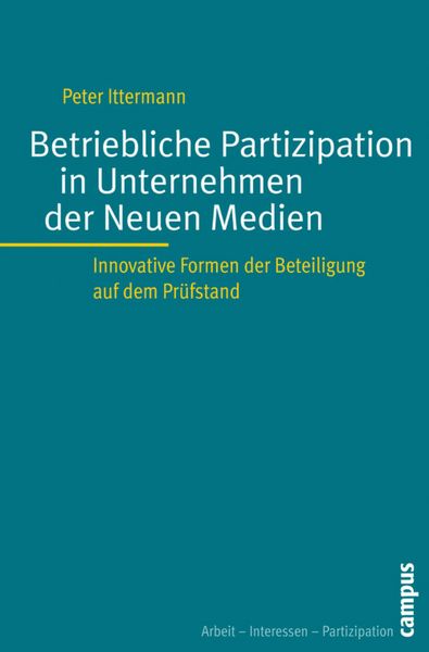 Produktbild: Betriebliche Partizipation in Unternehmen der Neuen Medien