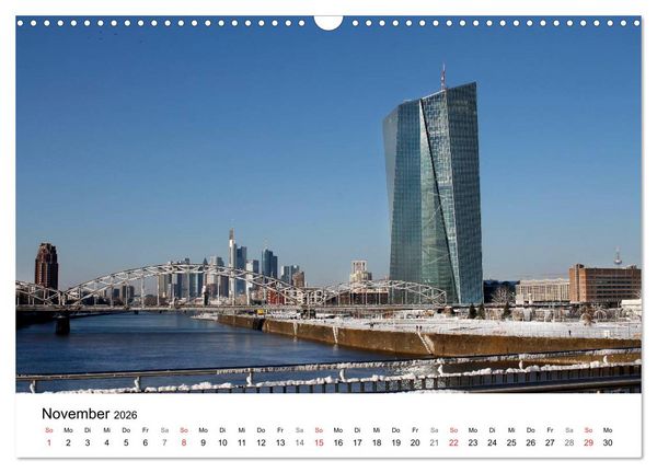Produktbild: Frankfurt Skyline von Petrus Bodenstaff (Wandkalender 2026 DIN A3 quer), CALVENDO Monatskalender