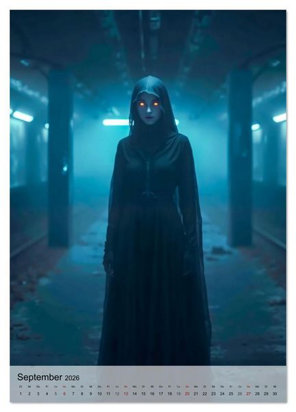 Produktbild: Kreaturen der Dunkelheit - Urbane Horror Mythen (Wandkalender 2026 DIN A4 hoch), CALVENDO Monatskalender