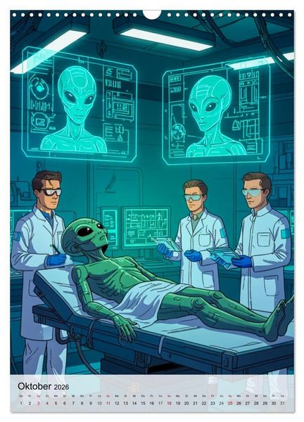 Produktbild: Wir sind nicht allein - UFO-Mythen (Wandkalender 2026 DIN A3 hoch), CALVENDO Monatskalender