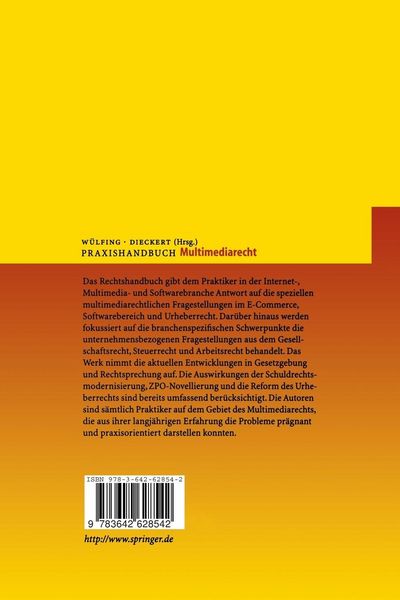 Produktbild: Praxishandbuch Multimediarecht