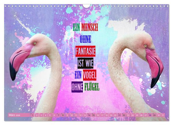 Produktbild: Spr&uuml;che aus dem Leben - Artwork (Wandkalender 2026 DIN A3 quer), CALVENDO Monatskalender
