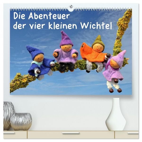 Produktbild: Die Abenteuer der vier kleinen Wichtel (hochwertiger Premium Wandkalender 2026 DIN A2 quer), Kunstdruck in Hochglanz