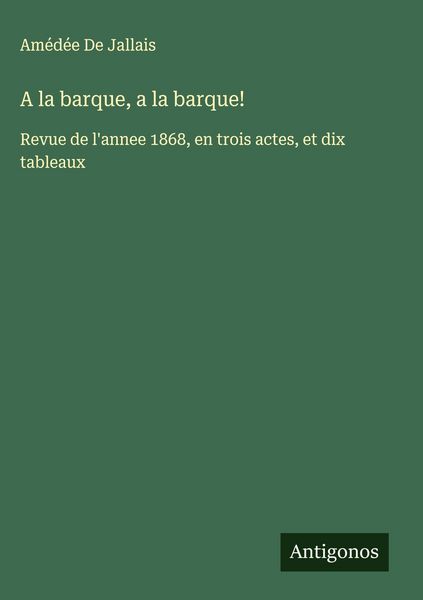 Produktbild: A la barque, a la barque!