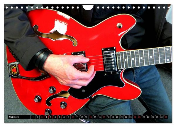 Produktbild: JAZZGITARREN in Szene gesetzt (Wandkalender 2026 DIN A4 quer), CALVENDO Monatskalender