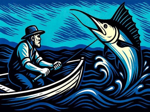 CALVENDO Puzzle Der alte Mann und das Meer | 1000 Teile Lege-Größe 64x48cm Foto-Puzzle für glückliche Stunden