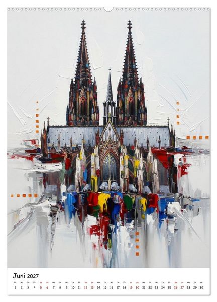 Produktbild: K&ouml;lner Dom-Impressionen: Eine k&uuml;nstlerische Reise (hochwertiger Premium Wandkalender 2027 DIN A2 hoch), Kunstdruck in Hochglanz