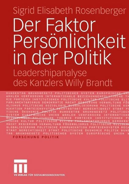 Produktbild: Der Faktor Pers&ouml;nlichkeit in der Politik