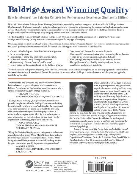 Produktbild: Baldrige Award Winning Quality