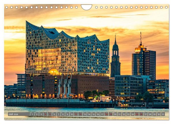 Produktbild: Hamburg City Vibes (Wandkalender 2026 DIN A4 quer), CALVENDO Monatskalender