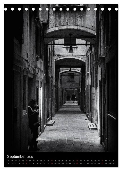 Produktbild: Venice Noir - Das etwas andere Venedig (Tischkalender 2026 DIN A5 hoch), CALVENDO Monatskalender