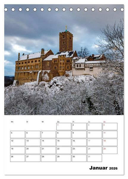 Produktbild: Die Th&uuml;ringer Wartburg (Tischkalender 2026 DIN A5 hoch), CALVENDO Monatskalender