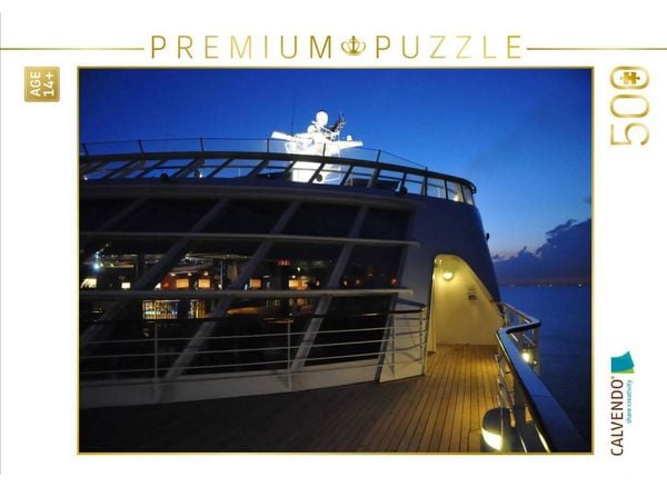 CALVENDO Puzzle Blaue Stunde auf See | 500 Teile Lege-Größe 48 × 36 cm Foto-Puzzle für Erwachsene
