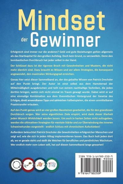 Produktbild: Mindset der Gewinner - Das gro&szlig;e 4 in 1 Buch f&uuml;r grenzenlosen Erfolg im Leben