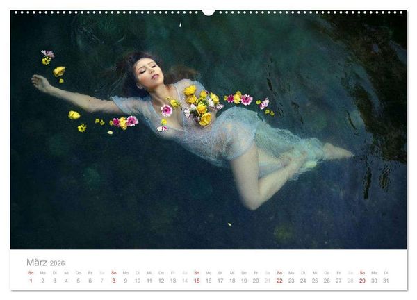 Produktbild: Wasser und Nymphen - Akt am Wasser (Wandkalender 2026 DIN A2 quer), CALVENDO Monatskalender