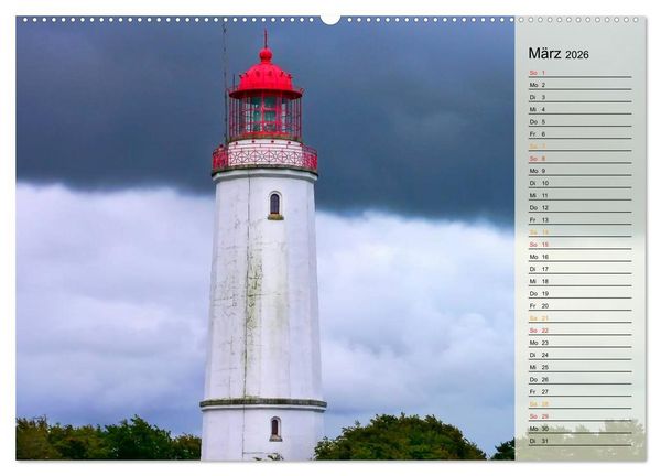 Produktbild: Leuchtt&uuml;rme - maritime Wegweiser in Deutschland (hochwertiger Premium Wandkalender 2026 DIN A2 quer), Kunstdruck in Hochglanz