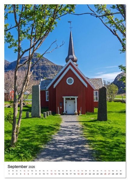Produktbild: Lofoten - Atemberaubende Landschaften (Tischkalender 2026 DIN A5 hoch), CALVENDO Monatskalender