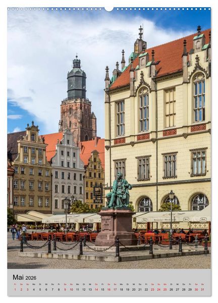 Produktbild: BRESLAU Historisches Stadtherz (Wandkalender 2026 DIN A2 hoch), CALVENDO Monatskalender