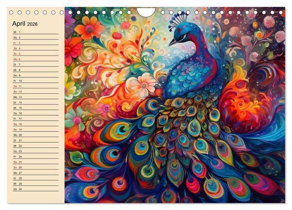 Produktbild: Kunterbunte V&ouml;gel (Wandkalender 2026 DIN A4 quer), CALVENDO Monatskalender