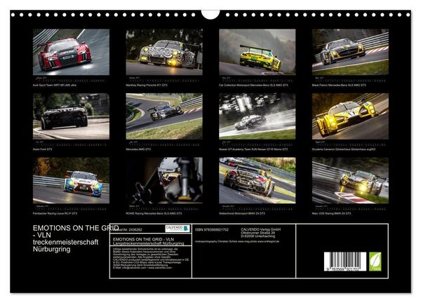 Produktbild: EMOTIONS ON THE GRID - VLN Langstreckenmeisterschaft N&uuml;rburgring (Wandkalender 2027 DIN A3 quer), CALVENDO Monatskalender