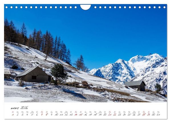 Produktbild: Les Hautes-Alpes sur les chemins des marmottes (Calendrier mural 2026 DIN A4 vertical), CALVENDO calendrier mensuel