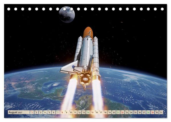 Produktbild: Mond Mission (Tischkalender 2027 DIN A5 quer), CALVENDO Monatskalender