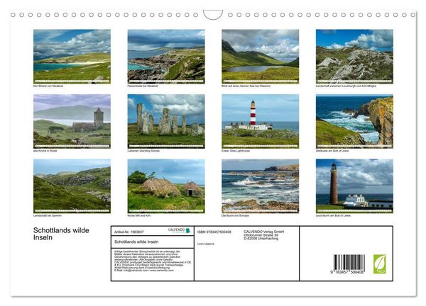 Produktbild: Schottlands wilde Inseln (Wandkalender 2026 DIN A3 quer), CALVENDO Monatskalender