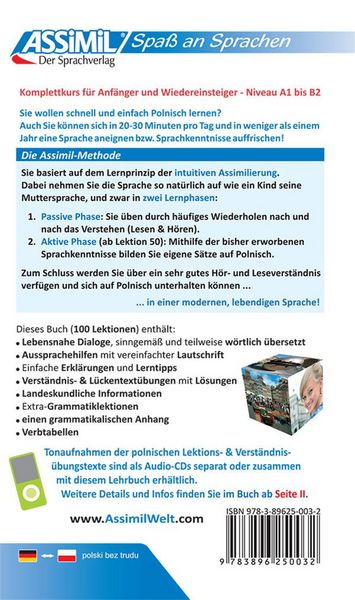 Produktbild: ASSiMiL Polnisch ohne M&uuml;he - Lehrbuch - Niveau A1-B2