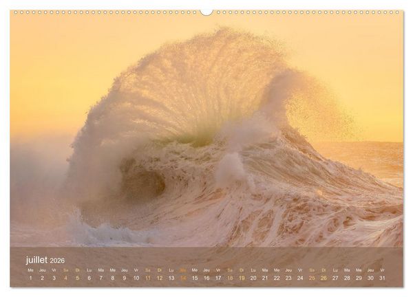 Produktbild: Dans des vagues - Le ballet &eacute;ternel de la mer (Calendrier mural 2026 DIN A2 vertical), CALVENDO calendrier mensuel