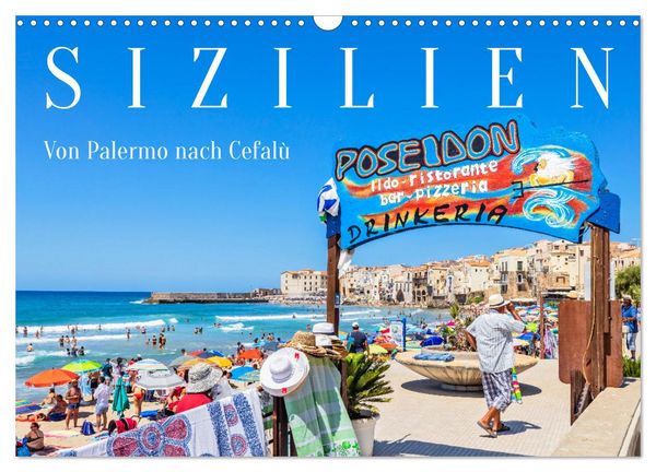 Sizilien - Von Palermo nach Cefalù (Wandkalender 2026 DIN A3 quer), CALVENDO Monatskalender