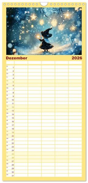 Produktbild: Familienplaner 2026 - Zauber zur Mitternacht mit 5 Spalten (Wandkalender, 21 x 45 cm) CALVENDO