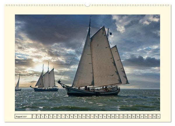 Produktbild: Segeln im Sonnenuntergang (Wandkalender 2027 DIN A2 quer), CALVENDO Monatskalender
