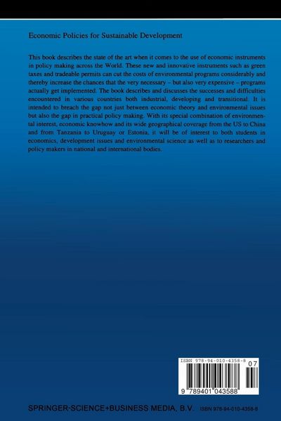 Produktbild: Economic Policies for Sustainable Development