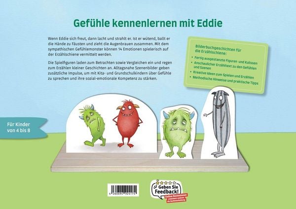 Produktbild: Eddie. Gef&uuml;hle wahrnehmen, erkennen und benennen. Erz&auml;hlschienen-Figurenset