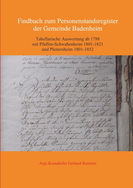 Produktbild: Findbuch zum Personenstandsregister der Gemeinde Badenheim