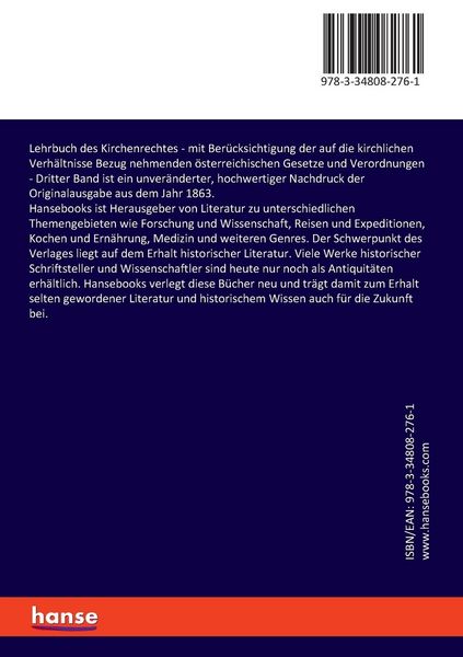 Produktbild: Lehrbuch des Kirchenrechtes