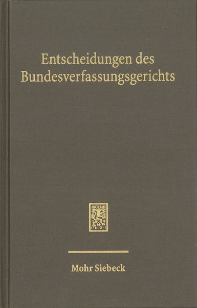 Produktbild: Entscheidungen des Bundesverfassungsgerichts (BVerfGE)