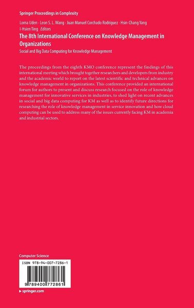 Produktbild: The 8th International Conference on Knowledge Management in Organizations