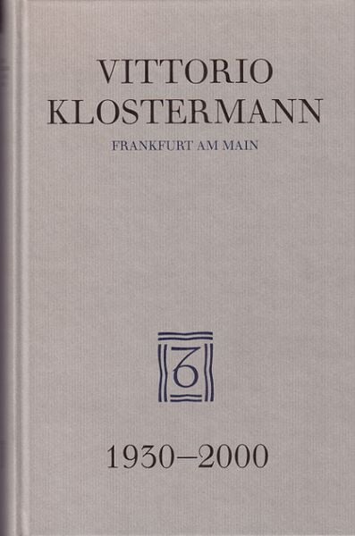 Produktbild: Vittorio Klostermann, Frankfurt am Main, 1930-2000