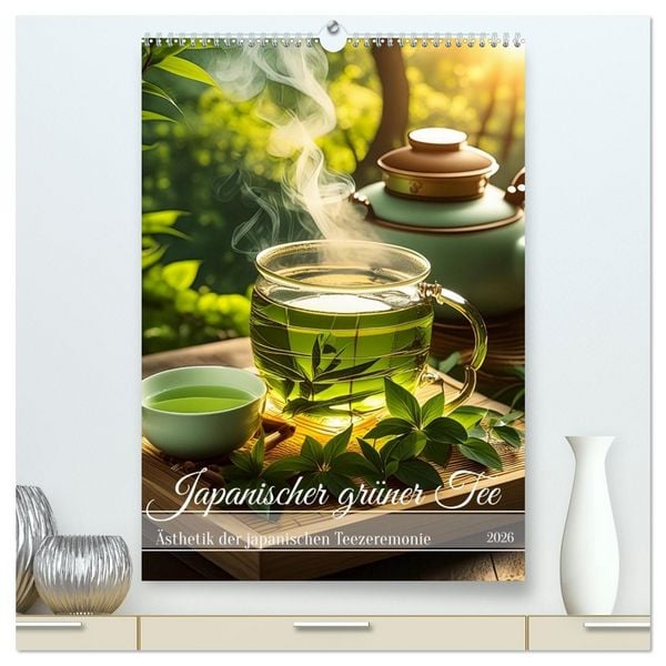 Produktbild: Japanischer gr&uuml;ner Tee (hochwertiger Premium Wandkalender 2026 DIN A2 hoch), Kunstdruck in Hochglanz