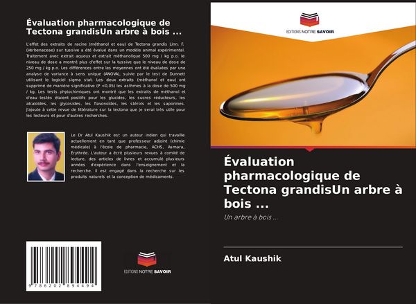 Produktbild: &Eacute;valuation pharmacologique de Tectona grandisUn arbre &agrave; bois ...