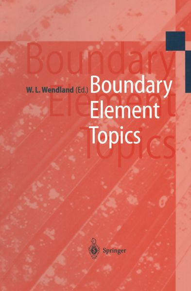Produktbild: Boundary Element Topics