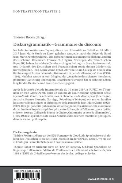 Produktbild: Diskursgrammatik &ndash; Grammaire du discours