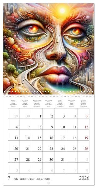 Produktbild: Visages de la m&eacute;tropole (Calendrier mural carr&eacute; 2026 30x30 cm) Calendrier double avec une page pour vos prises de notes