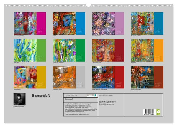Produktbild: Blumenduft (Wandkalender 2026 DIN A2 quer), CALVENDO Monatskalender