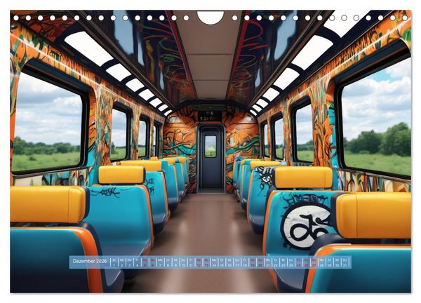 Produktbild: Graffiti Train (Wandkalender 2026 DIN A4 quer), CALVENDO Monatskalender