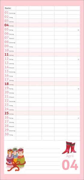 Produktbild: times&more Schaffner Familienplaner 2027