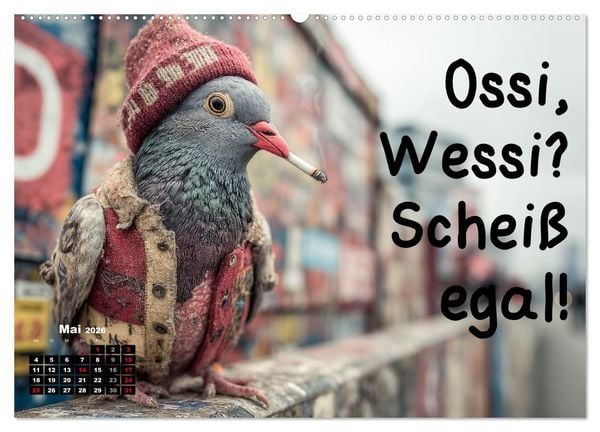 Produktbild: Freche Tauben - Lustiger Spr&uuml;chekalender mit Berliner Schnautze (Wandkalender 2026 DIN A2 quer), CALVENDO Monatskalender