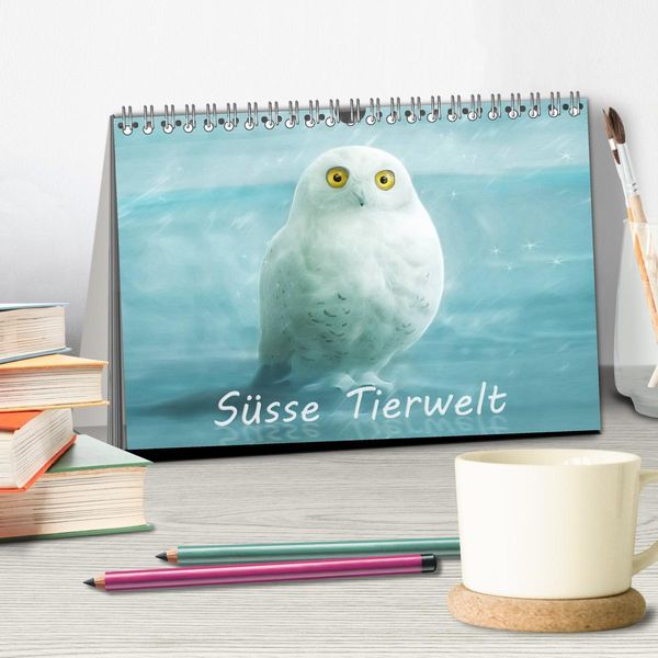 Produktbild: S&uuml;sse Tierwelt / CH-Version / Geburtstagskalender (Tischkalender 2026 DIN A5 quer), CALVENDO Monatskalender